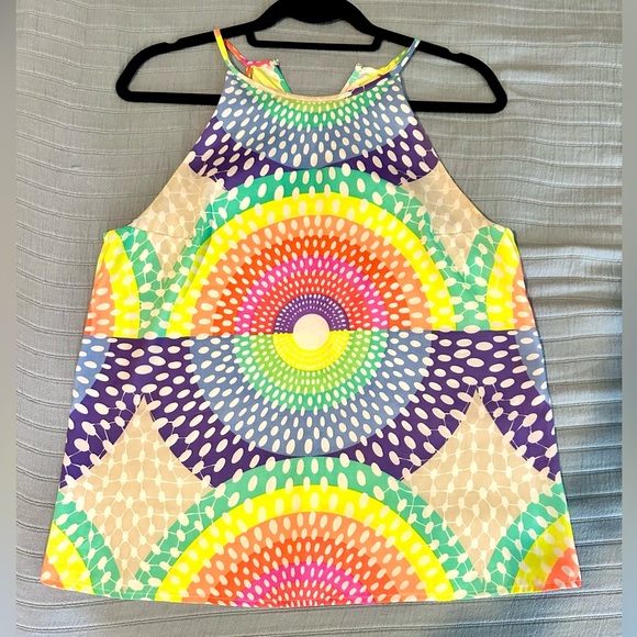 Mara Hoffman Electronic Rainbow Tank Top Medium 2010s Style - Picture 2 of 6